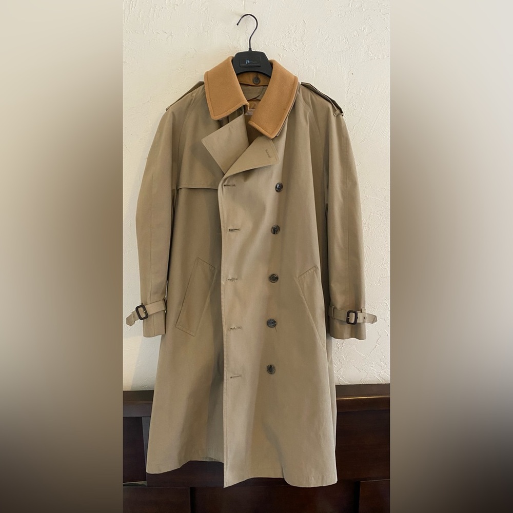 Brooks brothers double breasted trench coat mens 42